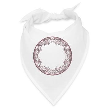 Nostalgie Tortenspitze Etikett in Altrosa - Bandana - Weiß - Vorne
