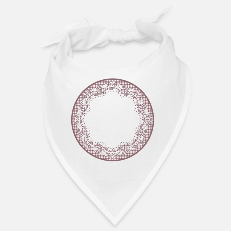 Nostalgie Tortenspitze Etikett in Altrosa Bandana
