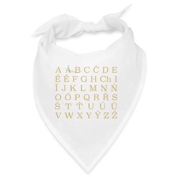 CZECH Alphabet Tschechien - Bandana - Weiß - Vorne