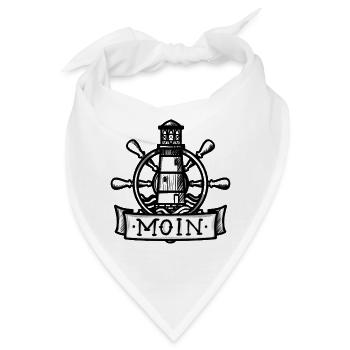 Moin (Nordsee) - Bandana - Weiß - Vorne
