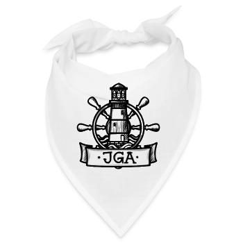 JGA / Junggesellenabschied (für Seefahrer*innen) - Bandana - Weiß - Vorne