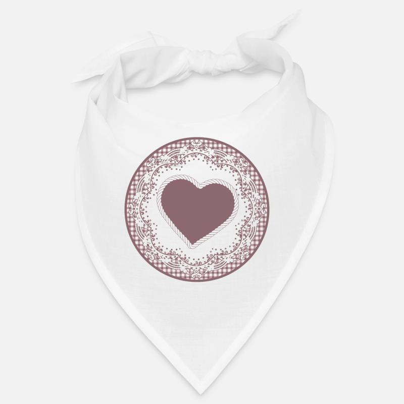 Nostalgia cake tip label in dusky pink with heart Bandana