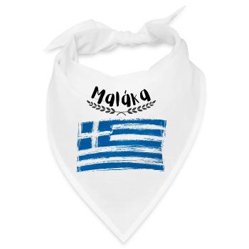 Malaka- Griechenland T-Shirt Griechisch - Bandana - Weiß - Vorne