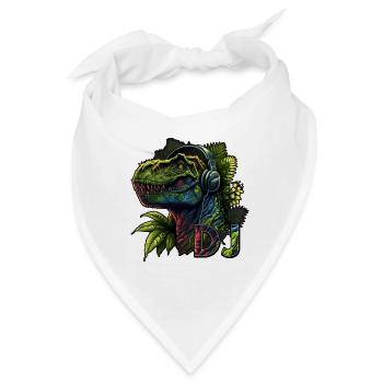 DJ Rex - Tyrannosaurus Disc Jockey - Bandana - Weiß - Vorne