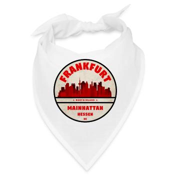 Mainhattan Skyline Frankfurt Rot - Bandana - Weiß - Vorne