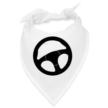 Auto Lenkrad - Bandana - Weiß - Vorne