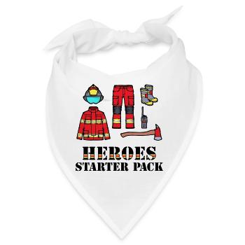Feuerwehrhelm Lebensretter Statement Feuerwehr - Bandana - Weiß - Vorne