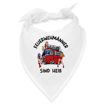 Feuerwehr Brandschutz Lebensretter Statement - Bandana - Weiß - Vorne