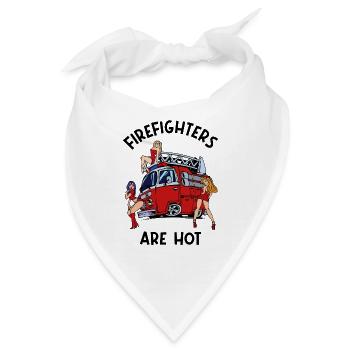 Lebensretter Feuerwehrauto Statement Feuerwehr - Bandana - Weiß - Vorne