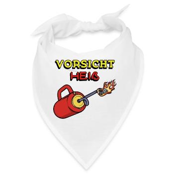 Feuerlöscher Brennen Feuer Feuerwehr Statement - Bandana - Weiß - Vorne