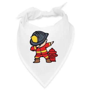 Retter Feuerwehrhelm Feuerwehrschlauch Feuerwehr - Bandana - Weiß - Vorne