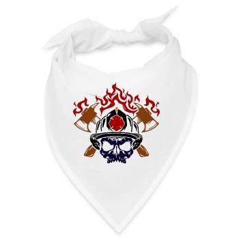 Brennen Feuerwehrhelm Feuerwehr Brandschutz - Bandana - Weiß - Vorne