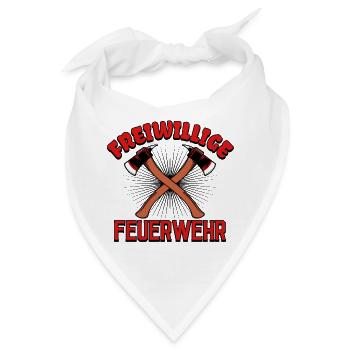 Feuerwehr Lebensretter Statement Löscharbeit - Bandana - Weiß - Vorne