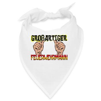 Lebensretter Feuerwehr Statement Feuerwehrmann - Bandana - Weiß - Vorne
