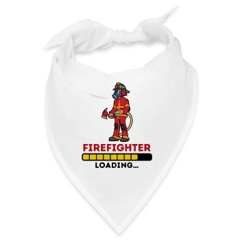 Feuerwehr Feuerwehrschlauch Statement Lebensretter - Bandana - Weiß - Vorne