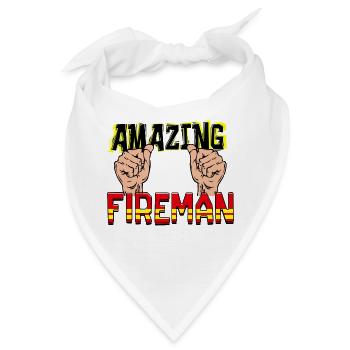 Feuerwehr Statement Berufsfeuerwehr Lebensretter - Bandana - Weiß - Vorne