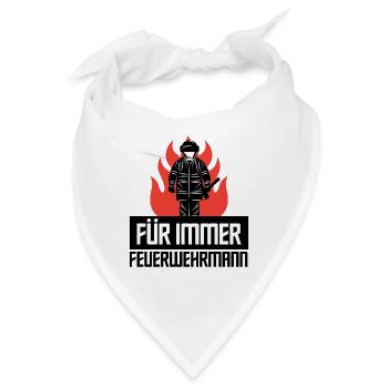 Feuerwehr Lebensretter Feuerwehrmann Statement - Bandana - Weiß - Vorne
