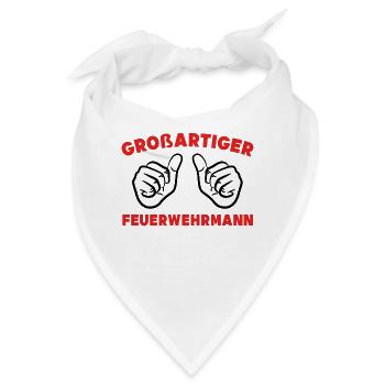 Feuerwehrmann Statement Feuerwehr Lebensretter - Bandana - Weiß - Vorne