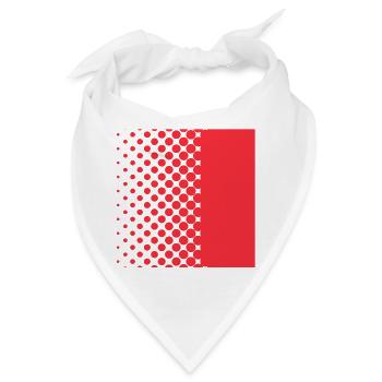 Halftone Gradient Rotes Panel - Bandana - Weiß - Vorne