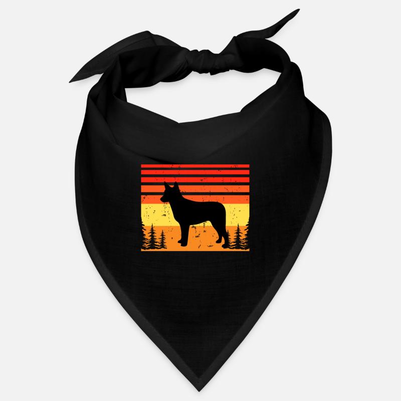 Silhouette de chien de bétail australien à queue de souche Bandana