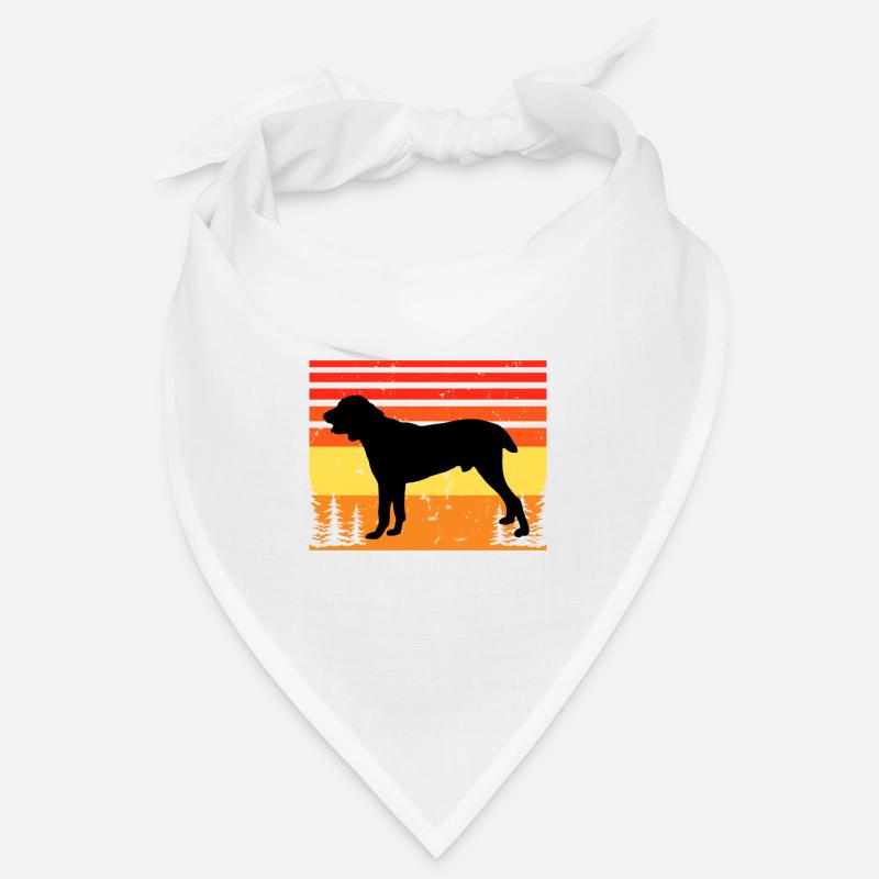 Chien de berger d’Asie centrale Silhouette Rétro Coucher de soleil Bandana