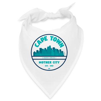 Cape Town Skyline Abzeichen - Bandana - Weiß - Vorne