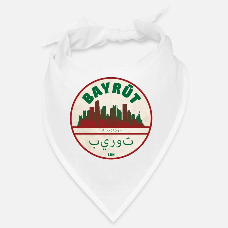 Beirut Skyline Retro Emblem Bandana