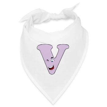 V - Bandana - Weiß - Vorne
