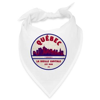 Québec Vieille Capitale Skyline - Bandana - Weiß - Vorne