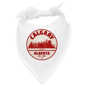 Calgary Skyline Vintage Abzeichen Alberta - Bandana - Weiß - Vorne