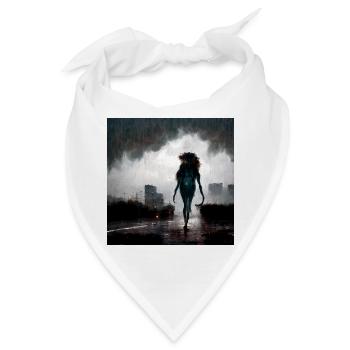 Urbanes Schattenleuchten - Bandana - Weiß - Vorne