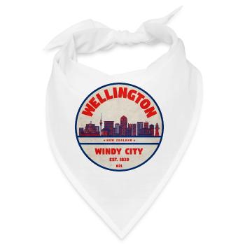 Wellington Windy City Skyline - Bandana - Weiß - Vorne