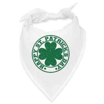 St. Patrick's Day Geschenk Kleeblatt Männer, Frauen, Kinder - Bandana - Weiß - Vorne