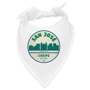 San José Chepe Skyline - Bandana - Weiß - Vorne