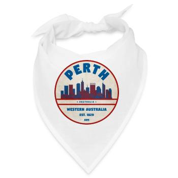 Perth Skyline Retro AU - Bandana - Weiß - Vorne