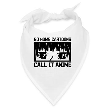 Manga Zeichentrick Anime Statement Popkultur - Bandana - Weiß - Vorne
