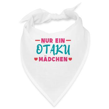 Popkultur Manga Asien Herz Anime Nerdy Otaku - Bandana - Weiß - Vorne
