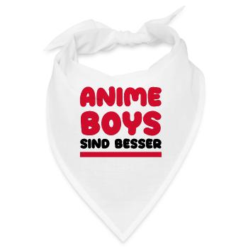 Anime Comic Statement Manga Popkultur Asiatisch - Bandana - Weiß - Vorne
