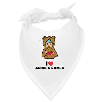 Popkultur Herz Manga Anime Statement Cosplay - Bandana - Weiß - Vorne