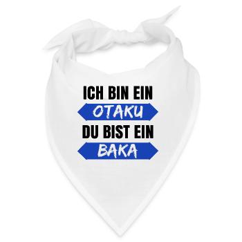 Popkultur Baka Otaku Manga Anime Statement Comic - Bandana - Weiß - Vorne