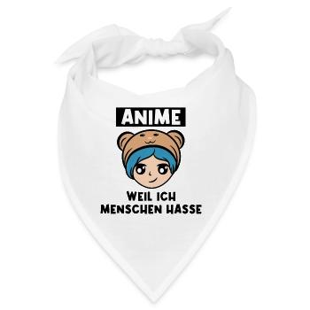 Zeichentrick Popkultur Statement Manga Anime Cool - Bandana - Weiß - Vorne