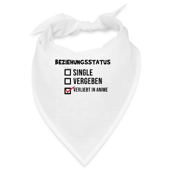 Anime Popkultur Asiatisch Manga Statement - Bandana - Weiß - Vorne