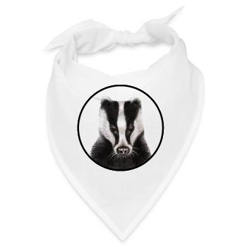 Dachs /Badger mit Logo - Bandana - Weiß - Vorne