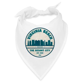 Virginia Beach Resort City Skyline - Bandana - Weiß - Vorne