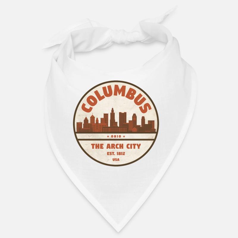 Columbus Skyline Vintage Patch Bandana