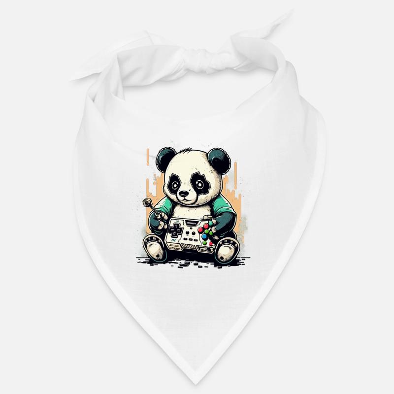 Retro Gamer Panda - Online Spiele Computer Bandana