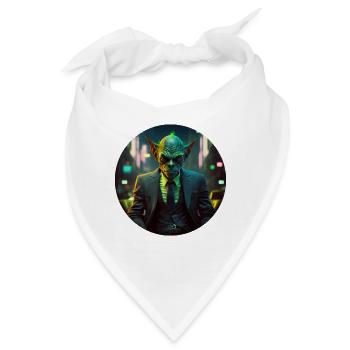 Alien Business man Success | Erfolg Geschäftsmann - Bandana - Weiß - Vorne
