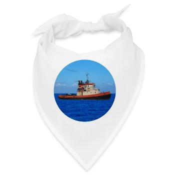 Feuerlöschboote sind spezielle Wasserfahrzeuge - Bandana - Weiß - Vorne