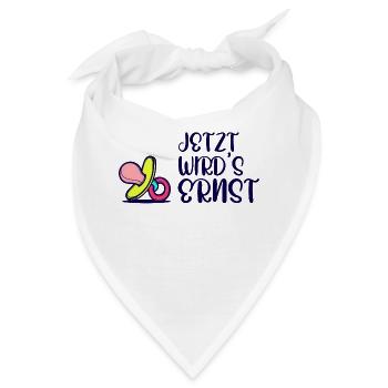 Elternschaft Eltern Geburt Statement Schwanger - Bandana - Weiß - Vorne