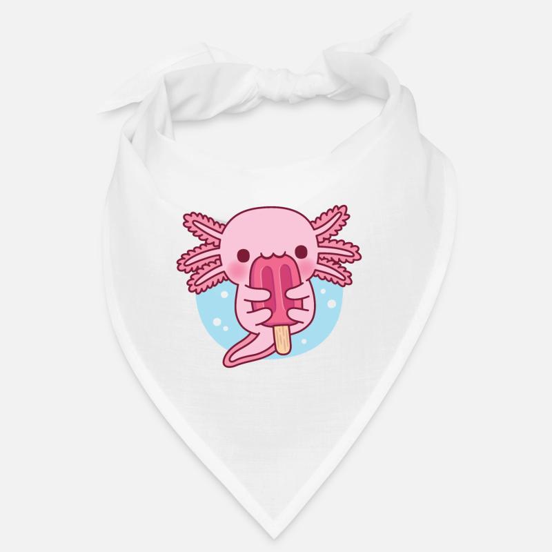 Mignon Axolotl mangeant de la glace Bandana
